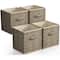Sorbus 11" Beige Woven Foldable Storage Cubes, 4ct.